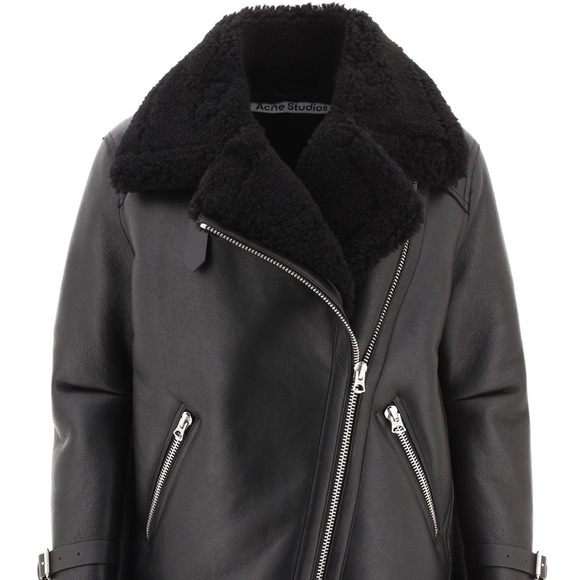 ACNE studios authentic Sherpa leather biker jacket - 36 - medium - Picture 4 of 16